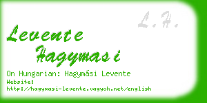levente hagymasi business card