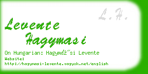 levente hagymasi business card